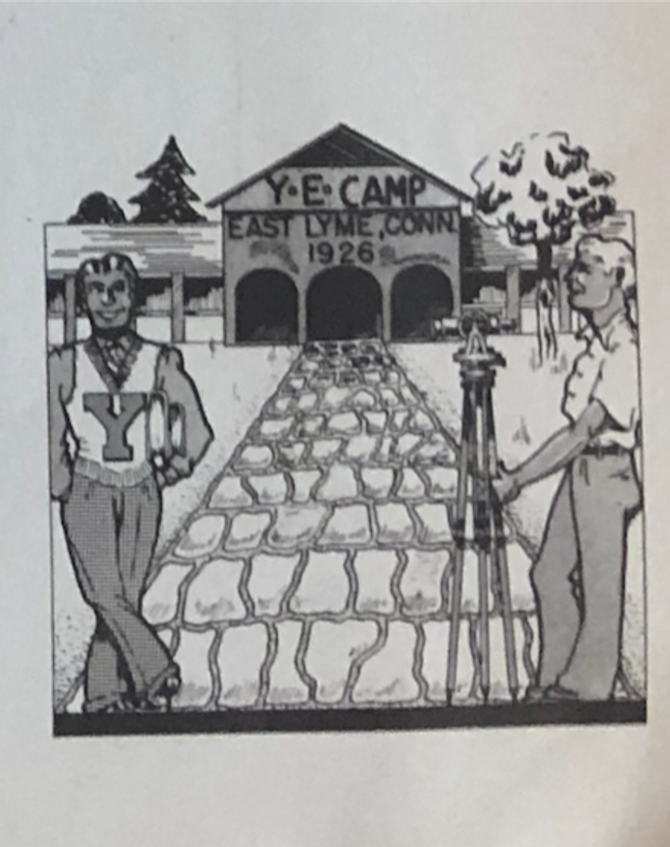 YEA cartoon displaying the East Lyme Engineering camp